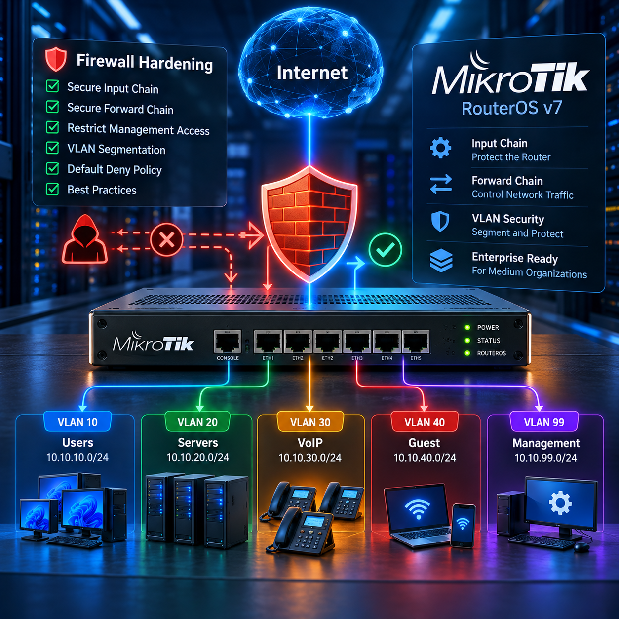MikroTik Firewall Hardening Network Blueprint